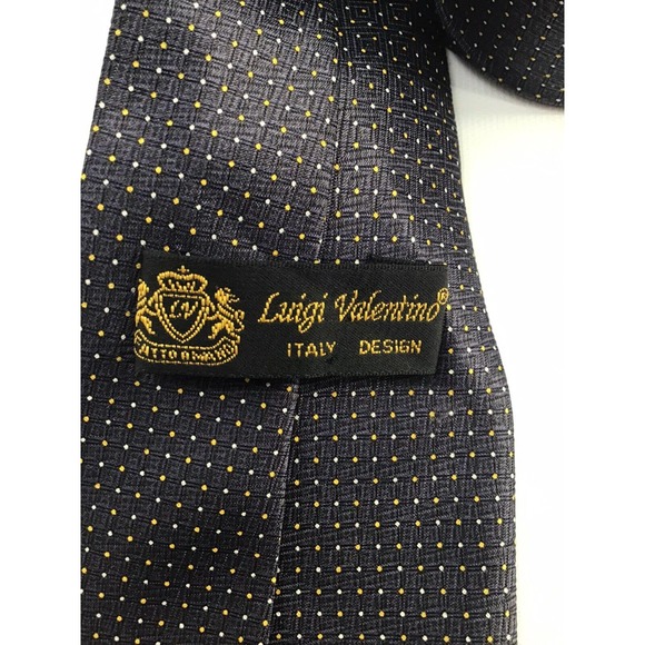 Luigi Valentino Hand Made Tie Yellow Multicolored dots - Picture 8 of 9